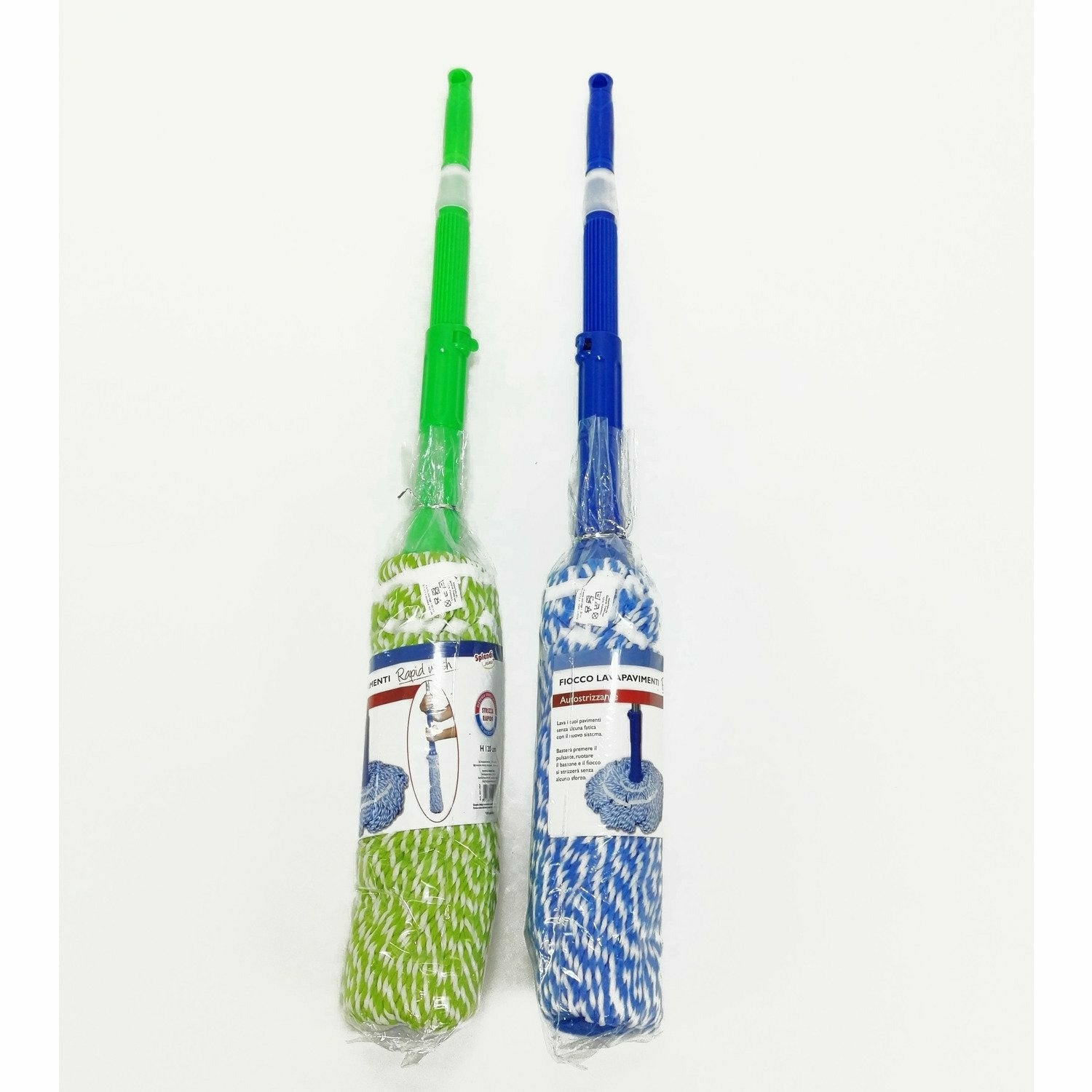 VESTIAMO CASA - Fiocco lavapavimenti in microfibra con asta estensibile fino a 125 cm